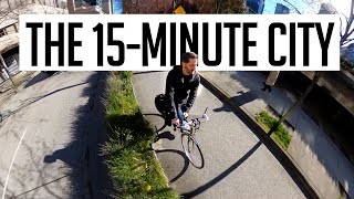 Suburbs vs downtown in a cycling and pedestrian test of the '15minute city'