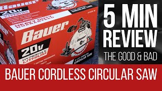 Harbor Freight Bauer 6-1/2' Cordless Circular Saw First Impressions/Review in 5 Minutes or Less by DIY Xplorer 6,889 views 3 years ago 5 minutes, 45 seconds