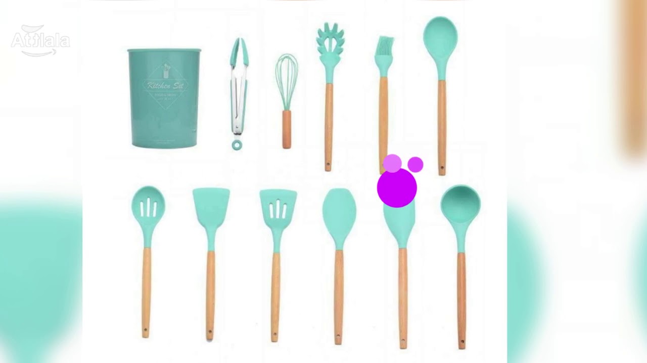 12 Piece Cooking Tools Set Premium Silicone Kitchen Cooking Utensils Set