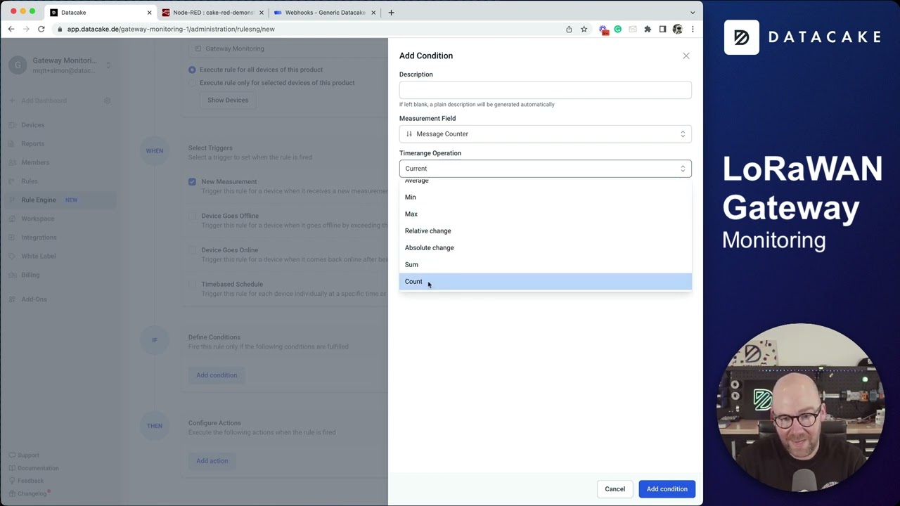 Real-time LoRaWAN Gateway Monitoring with Datacake IoT Platform - Proof of Concept Demo"