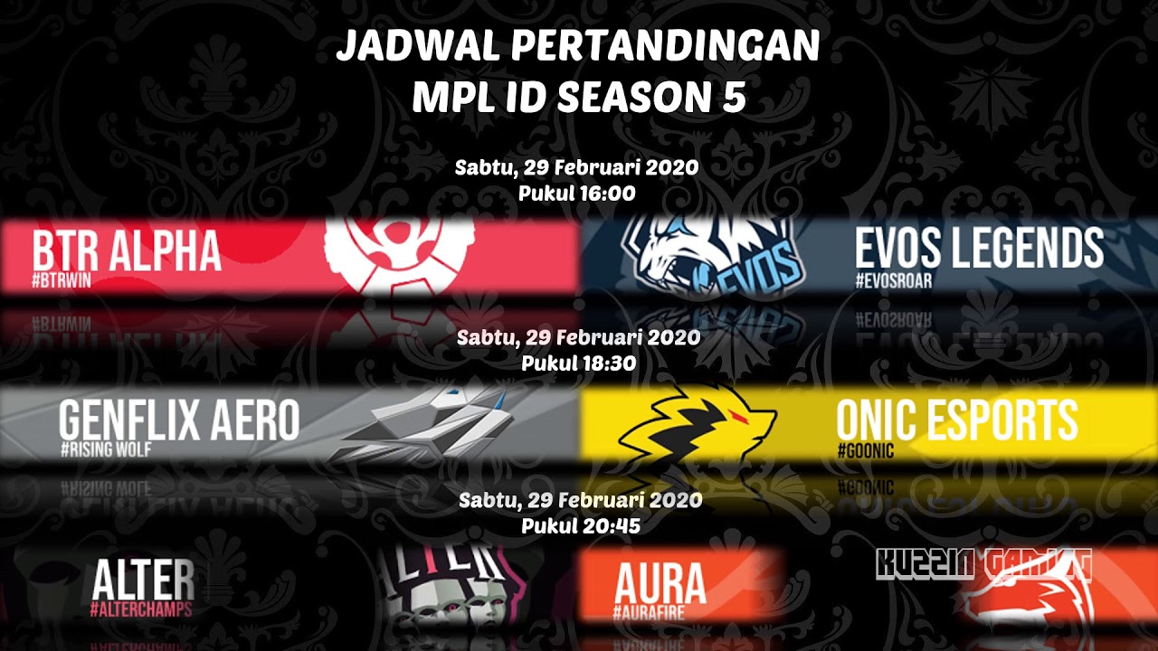 Jadwal MPL ID Regular Season 5 Minggu ke 4 - YouTube