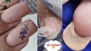 УСТАЛА ОЧЕНЬ СЛОЖНЫЕ НОГТИ самоучка пришла на маникюр дарю ЛАМПУ