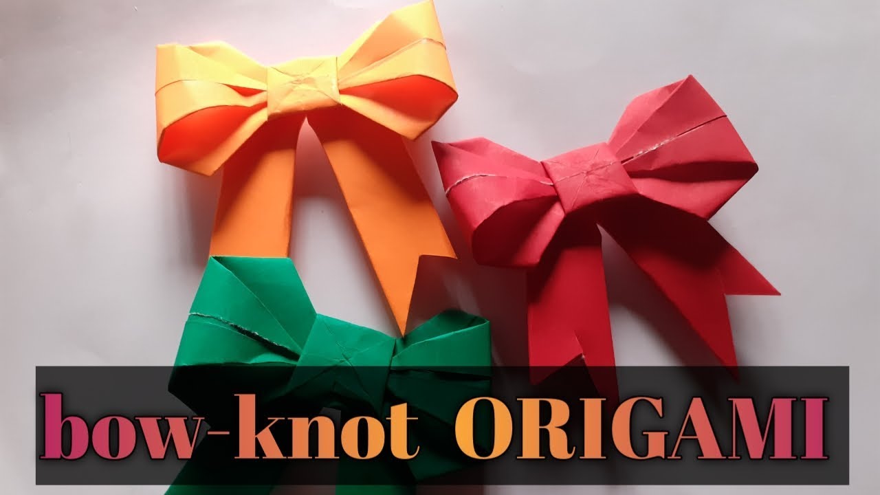 Paper bow knot - YouTube