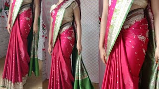 banarasi Silk saree draping step by step | banarashi saree wear | very easy silk saree wearing