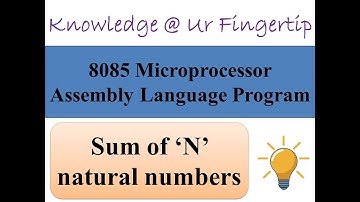 Calculate the sum of first N natural numbers assuming result to be 16-bit using 8085 Microprocessor