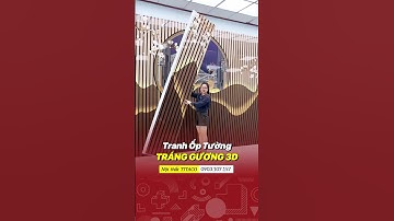 Tranh 3d tráng gương, tấm ốp tường lam sóng đẹp #shortvideo #shorts