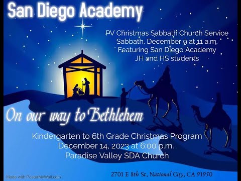 San Diego Academy Christmas Program  12/09/2023