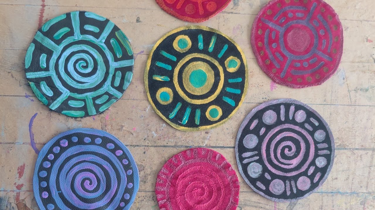 fabric painting on leather