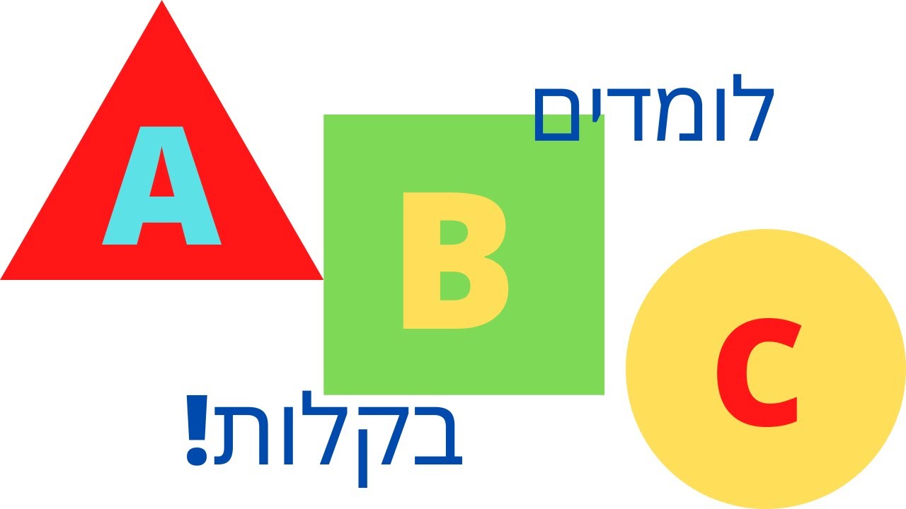 בקלות לומדים אותיות ומילים באנגלית| ABC לילדים - YouTube