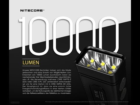 Nitecore TM10K mit Beamshots