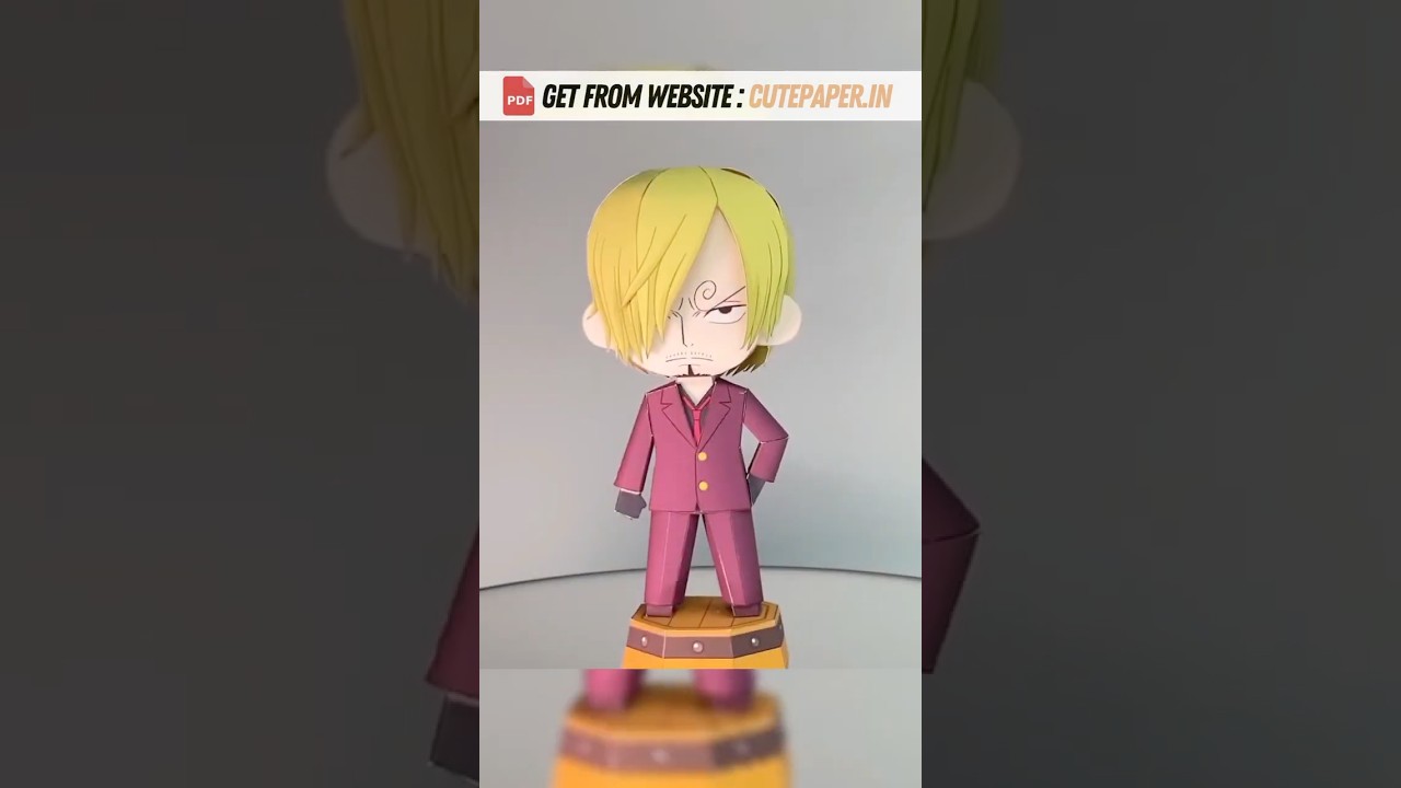 🍳 Sanji made from Paper 3D Paper Art 