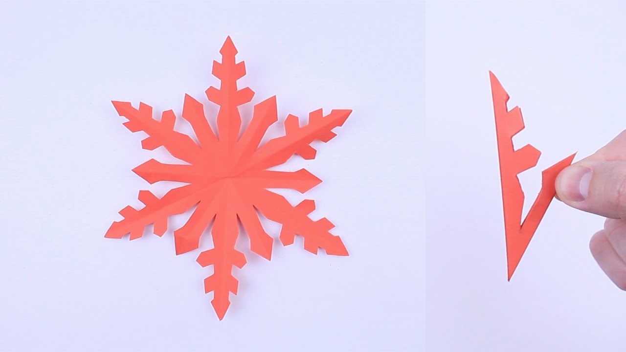 Comment faire un flocon de neige à partir de papier - YouTube