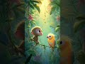 A colorful children s book illustration monkey &amp; Parror