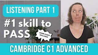 CAMBRIDGE C1 ADVANCED EXAM |  LISTENING PART 1 MULTIPLE CHOICE | HOW TO PASS LISTENING | EXAM TIPS