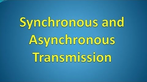 Synchronous & Asynchronous Transmission || Computer || Lecture in Urdu/Hindi  By ADNAN IDREES