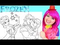 Coloring Frozen Elsa, Anna & Kristoff | Pencils & Crayons