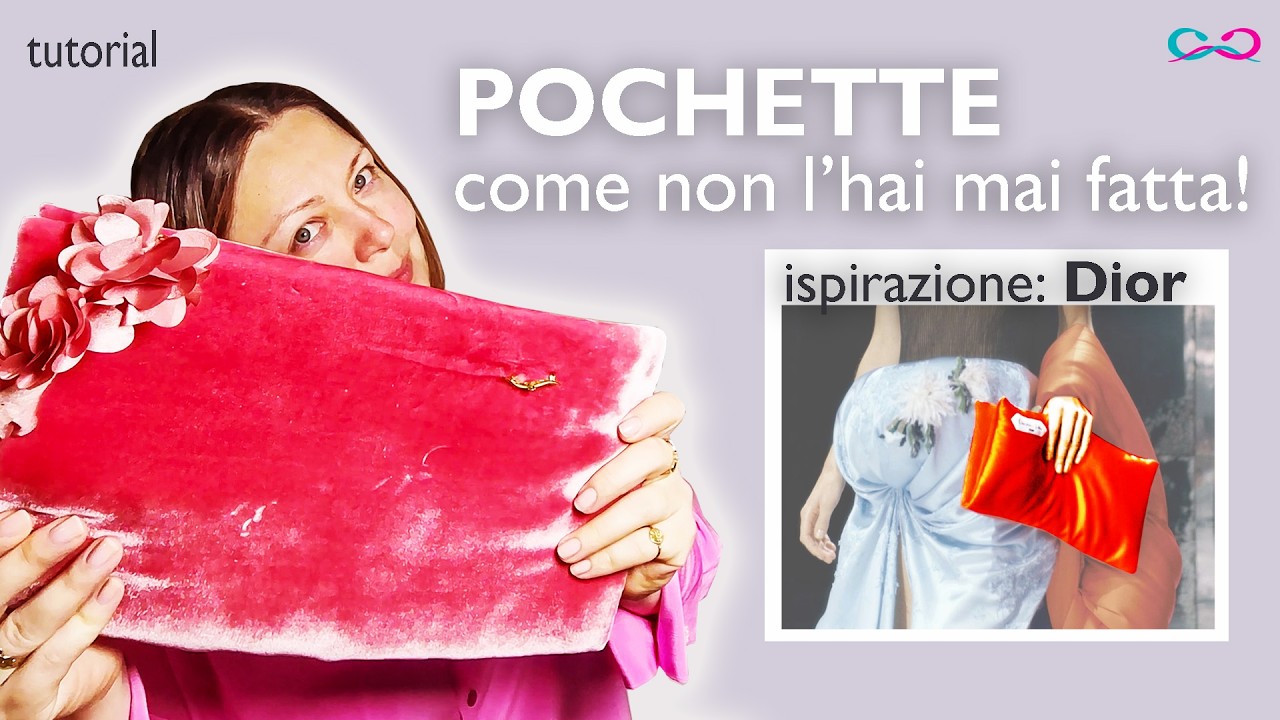 Pochette a Libro in Velluto: Tecniche di Alta Sartoria (Segreto 2 Tasche) Tutorial 