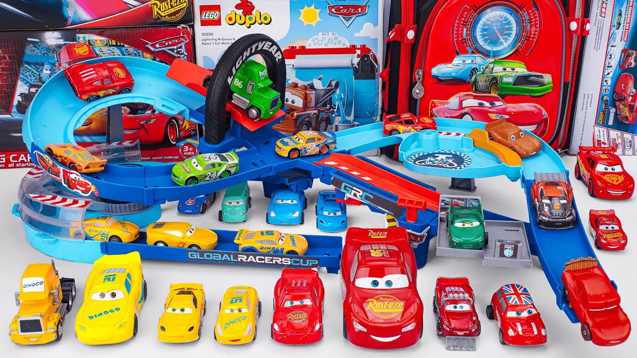 Disney Pixar Cars Unboxing Review | Mattel Disney Pixar Cars Global Racers Cup GRC Jumping Raceway