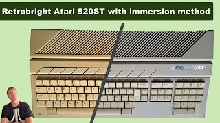 Removing the yellow color of an Atari 520ST with the Retrobrighting immersion method.