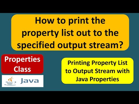 How to print the property list out to the specified output stream? | Java properties | Java Tutorial