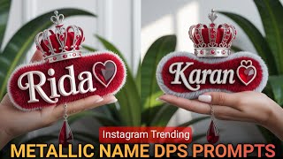 New Metalic Silver Letter 3D name Art Dps ideogram Ai Trend | New Tik Tok Trending Photos #meta #ai 