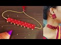 Khun choker making at home | handmade fabric jewellery | fabric necklace | Craft with Payal |