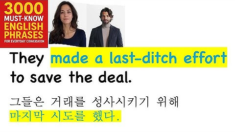 678. They made a last-ditch effort to save... (그들은 거래를 성사시키기 위해 마지막 시도를 했다.)