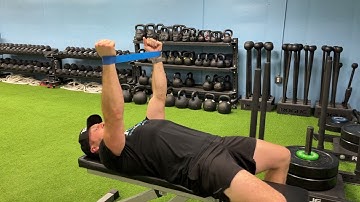 Mini Band Bench Press with External Rotation