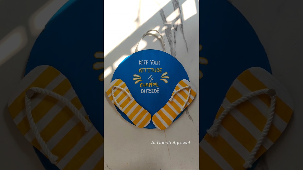 Beautiful DIY Door Hanging | beautiful Home Decor near Shoe Rack 