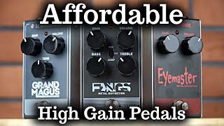 : CHEAP HIGH GAIN PEDALS: TC Electronic Eyemaster vs Grand Magus vs Fangs Metal Distortion Pedals