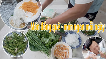 Món ngon mỗi ngày - Rau muống xào tỏi - Cá lóc mỡ hành #mientay #amthuc