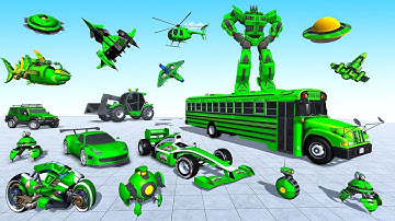 Army Bus Robot Car Game 3d Gameplay #16