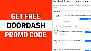 How to get FREE DoorDash Promo Code to Save on FOOD! Works for Existing Users - DoorDash Coupon