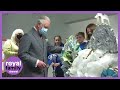 Prince Charles Meets Food Bank Volunteers During Visit to The Engine House in Wales