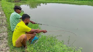 Hook Fishing ~ Traditional Hook Fishing 🎣 Village Daily Life (Part-735)