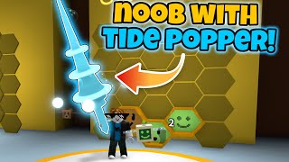 Noob With Tide Popper! Gets 50 Bees in 2 Hours! (Bee Swarm Simulator)