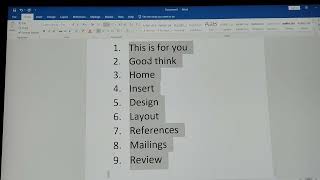 Bullet point and Numbering in Ms word 