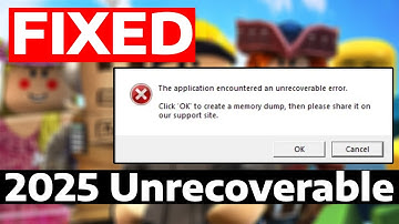 *NEW UPDATED* Fix Roblox The Application Encountered An Unrecoverable Error