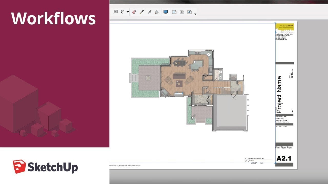 SketchUp for Construction Documentation Layout Floor 