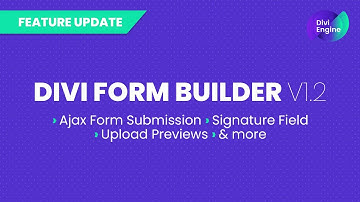 Divi Form Builder V1.2 Feature Update