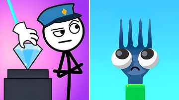 Fork N Sausage vs Thief Puzzle — Funny Puzzle Walkthrough | Satisfying Mobile Gameplay Android iOS