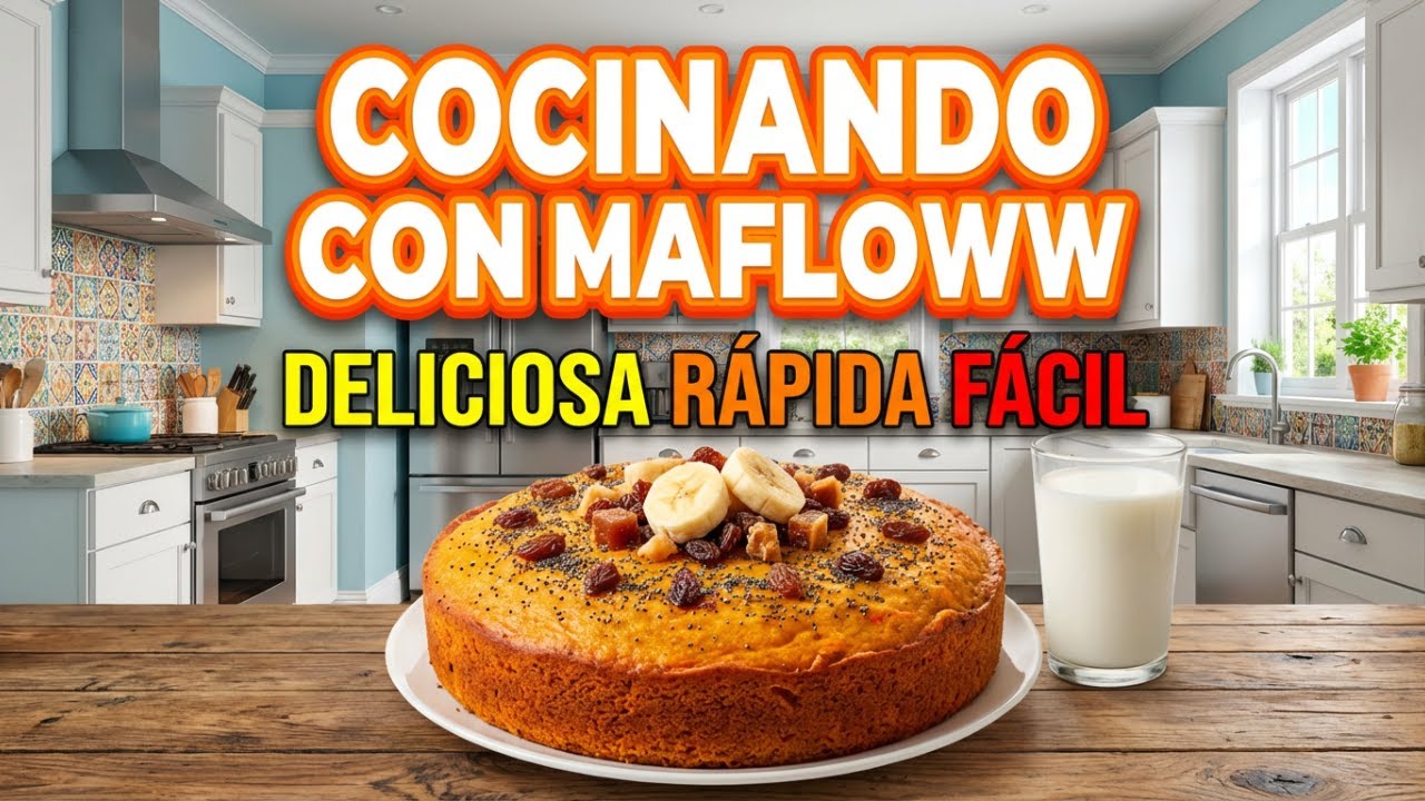 Torta de Banano Con Bocadillo Y Uvas pasas Receta facil Rapida y Muy Rica