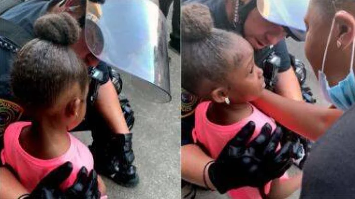 5 yo Black Girl Asked a Police Officer, "Are You Gonna Shoot Us?" This is what he said as he knelt.