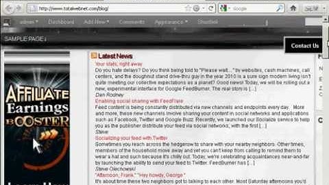 Video 26 - How to Add Feedburner to Your Wordpress Blog
