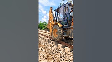 JCB Work for Newline #railtrack #jcb #jcbwork #railway ##indianrailways #rail #railwork #newline