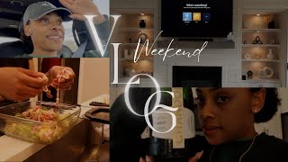 WEEKEND VLOG; FIGHT NIGHT, COOKING, DRINKING, SUNDAY RESET, AND FINDING A BEAUTY SUPPLY | Shaaanelle