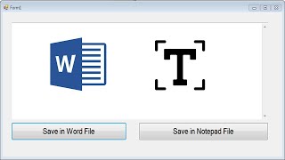 How to Save Text Box Data in Word and Notepad File VB.NET