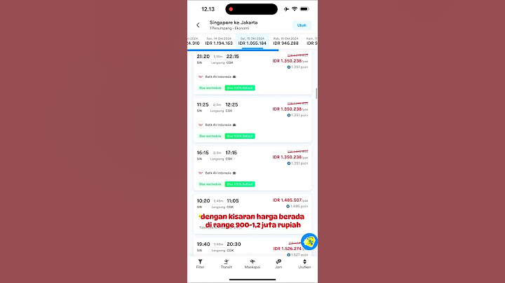 HARGA TIKET RUTE SINGAPURA-JAKARTA AGAK LAIN?!