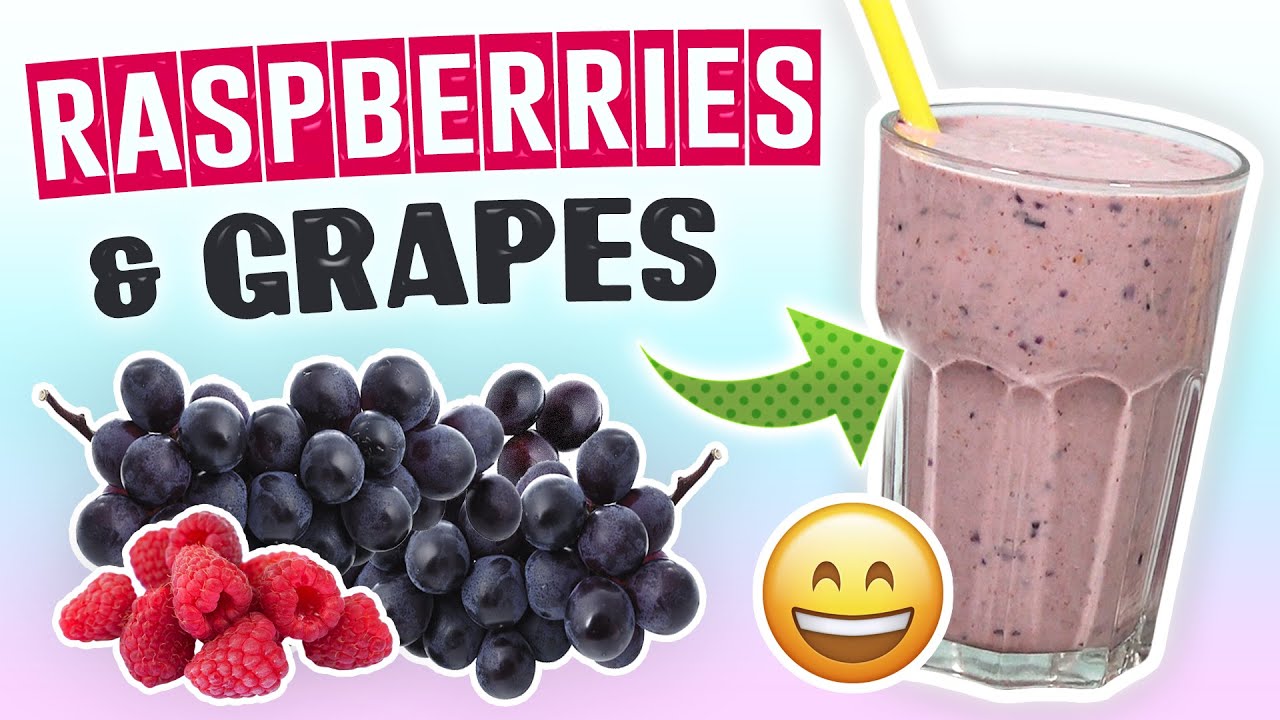 Raspberry Black Grape Smoothie (Antioxidant Breakfast Smoothie Recipe