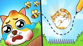 SAVE THE DOGE vs CAT RESCUE: DRAW TO SAVE - All Levels Satisfying Double Gameplay (Android/ios) screenshot 5